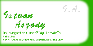 istvan aszody business card